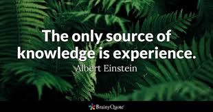 source of knowledge is experience