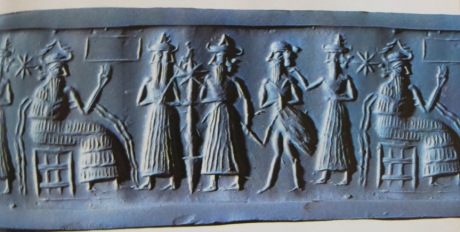 Wax impression of an Akkadian seal (Louvre museum)