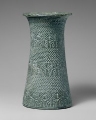 Vase with overlapping pattern and three bands of palm trees. Period: Early Bronze Age Date: ca. mid- to late 3rd millennium B.C. Source: The MET
